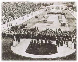 Первые летние Олимпийские игры современности проходили с 6 по 15 апреля 1896 года в Афинах, Греция.